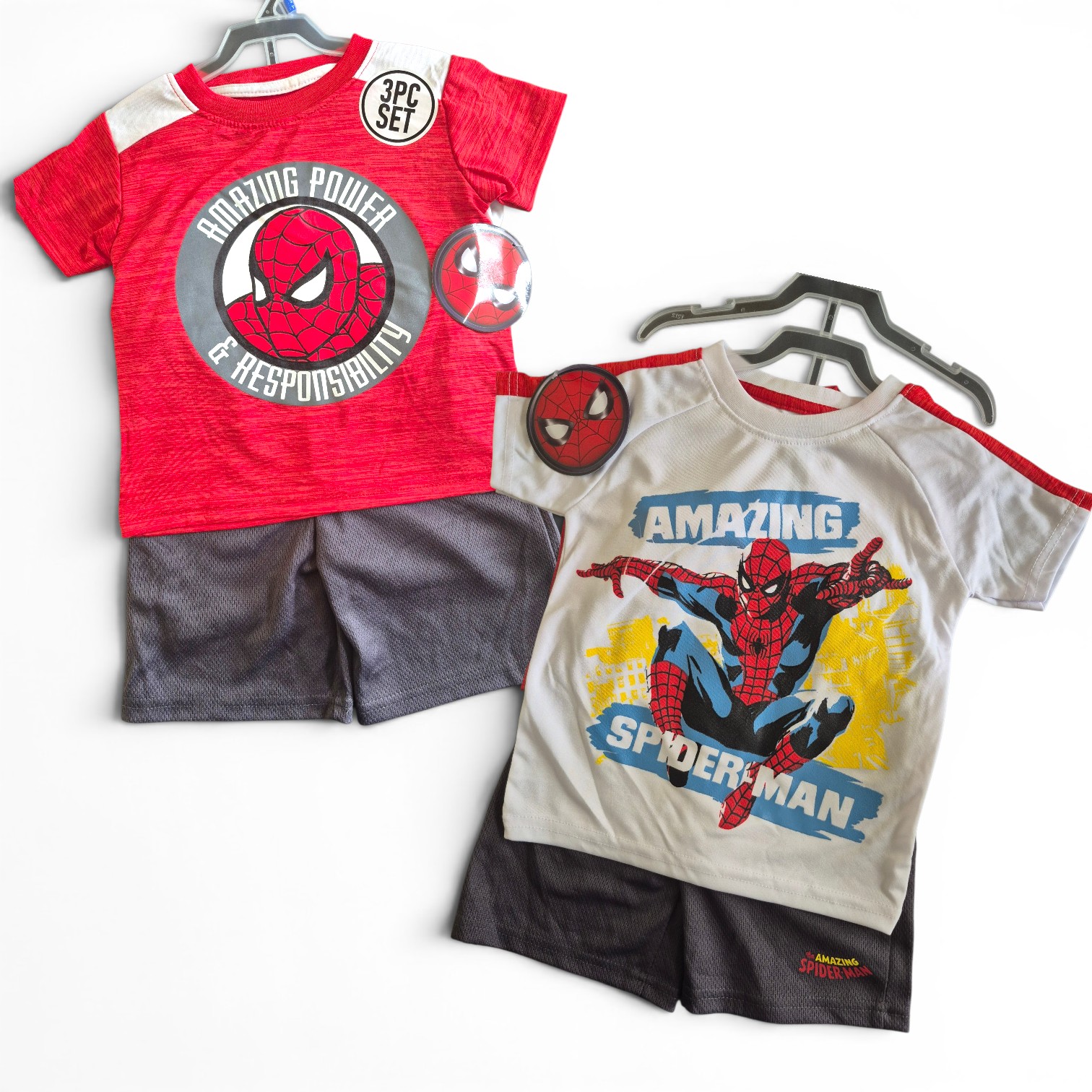 Conjunto Spider-Man de 3 Piezas (2 Camisetas + 1 Short)